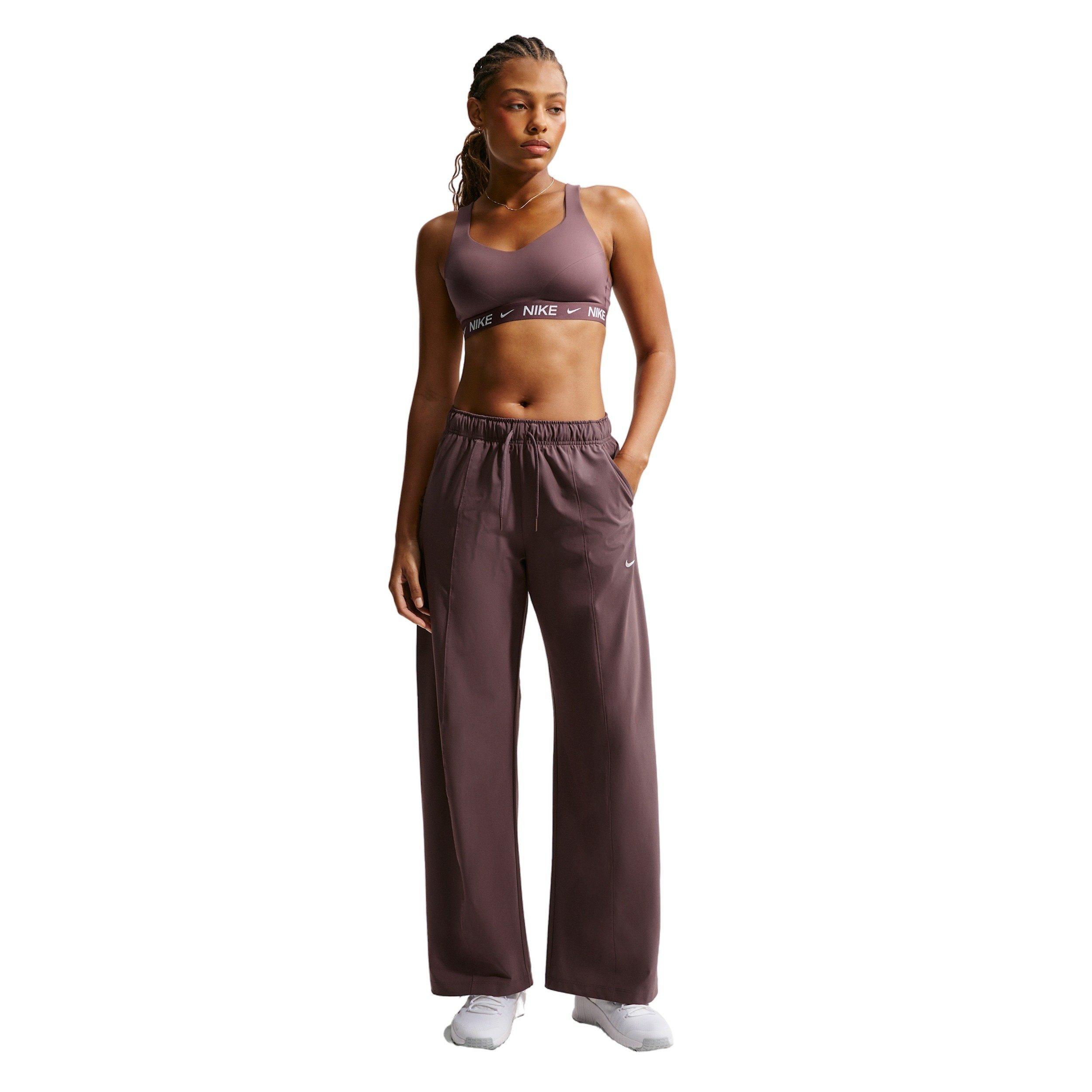 Nike Women's One Dri-FIT Woven Wide-Leg Pants - PURPLE/WHITE